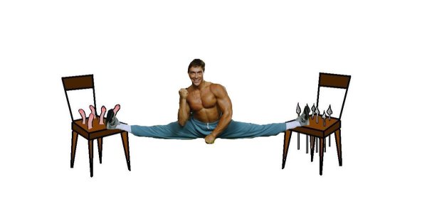 Ван Дамм на двух стульях