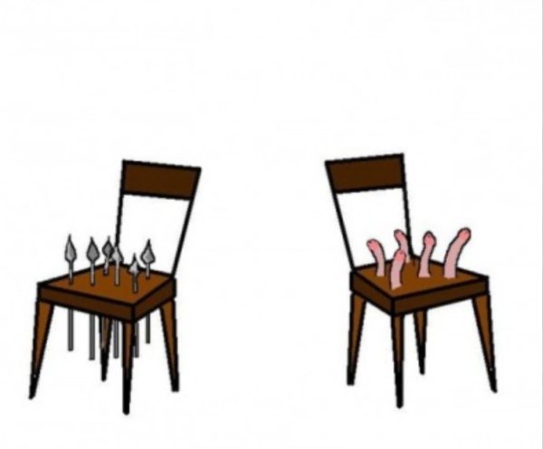 Стул с пиками и стул с