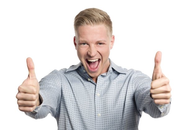 Мужик с пальцем вверх