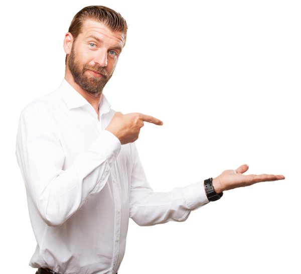 Мужчина показывает