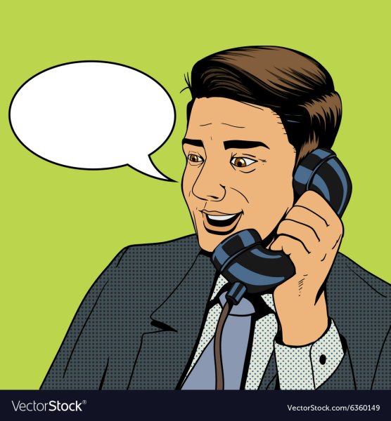 Комикс разговор по телефону