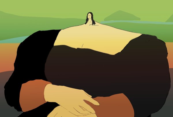 Большое туловище и маленькая голова