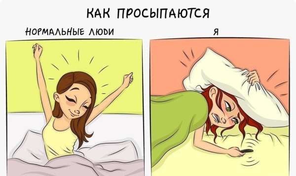 Человек просыпается комикс