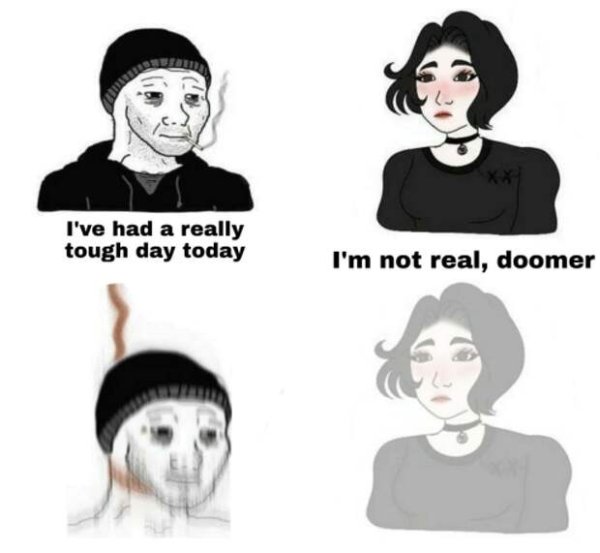 Мем девушка с черными волосами