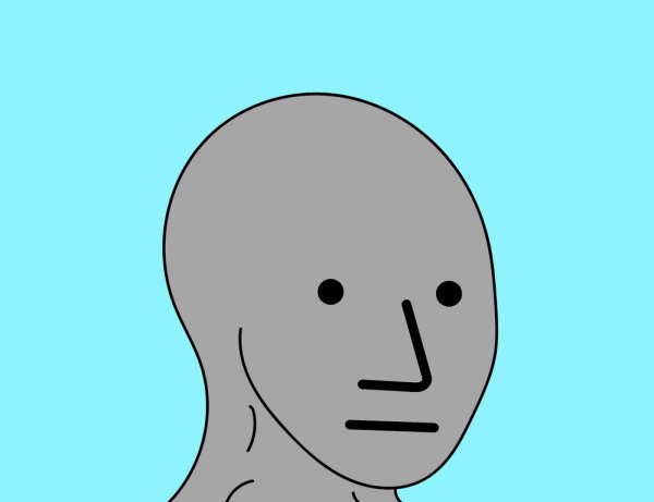 Wojak улыбается