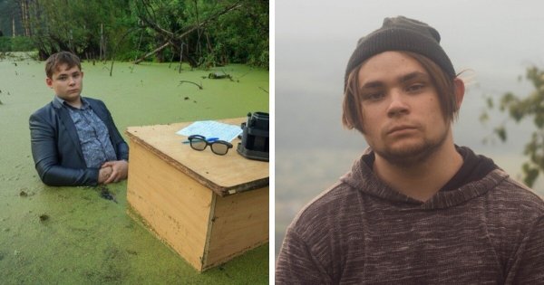 Игорь Назаров школьник в болоте