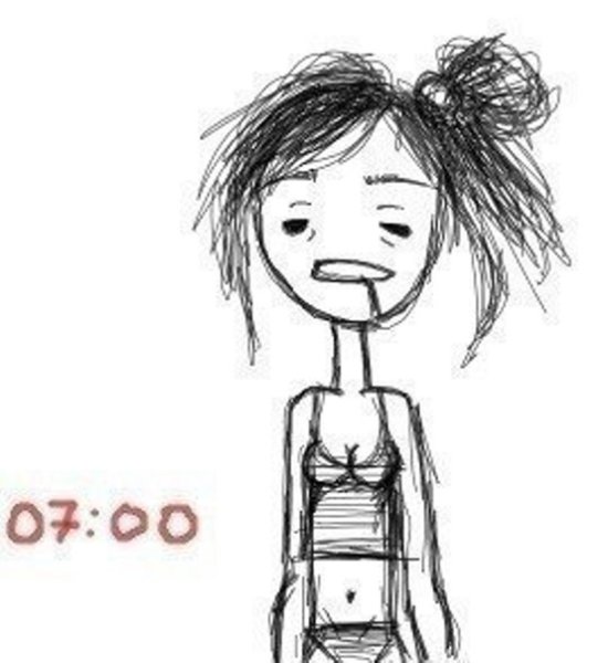 Растрепанные волосы рисунок