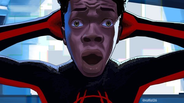 Мем человек паук Майлз Моралес