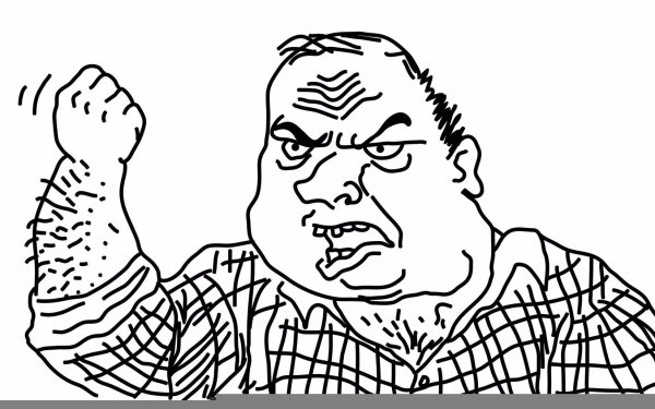 Мужик показывает кулак