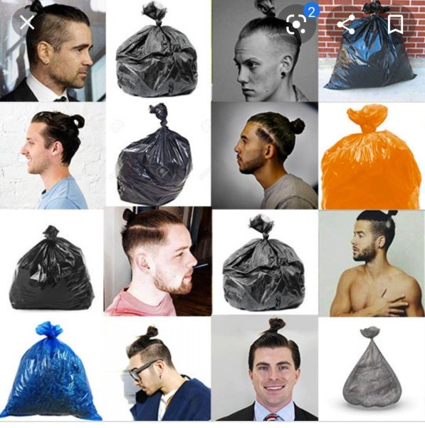 Стрижка мусорный мешок