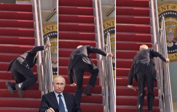 Байден на трапе самолета