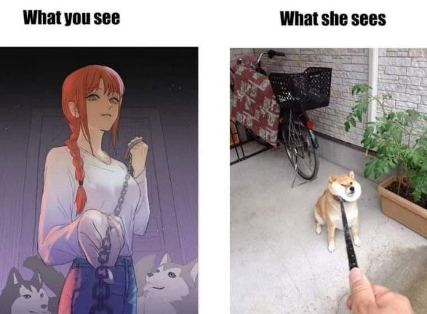 Человек бензопила аниме Мем