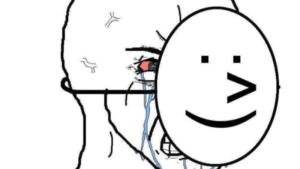 Мем Плачущий человек в маске