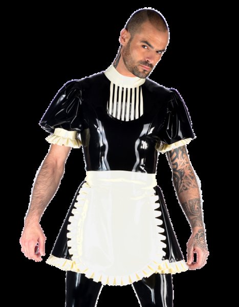 Мужик в костюме горничной