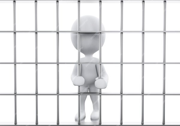 Белый человек за решеткой