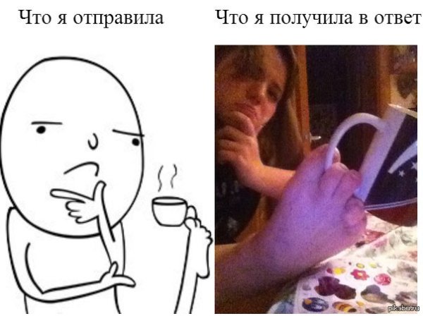 Держит чашку ногой