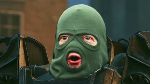 Смешной террорист в маске