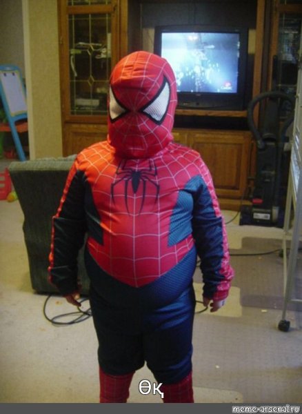 Костюм человека паука прикол