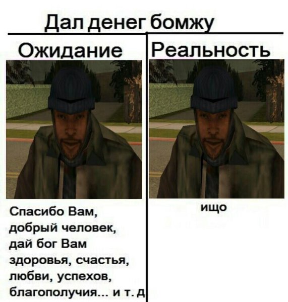 Дал денег БОМЖУ ожидание