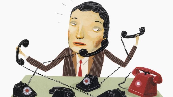 Телефонный разговор карикатура