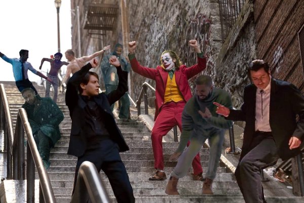 Джокер и Тоби Магуайр танцуют