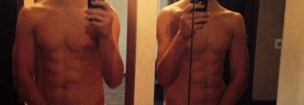 Мужской пресс в зеркале