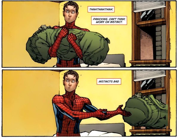 Питер Паркер и Капитан Марвел комикс