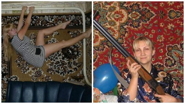 Фотосессия на фоне ковра