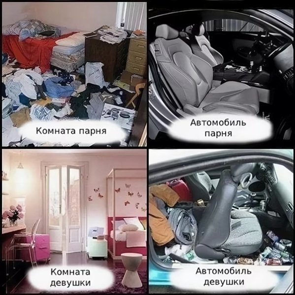 Мужская и женская машина