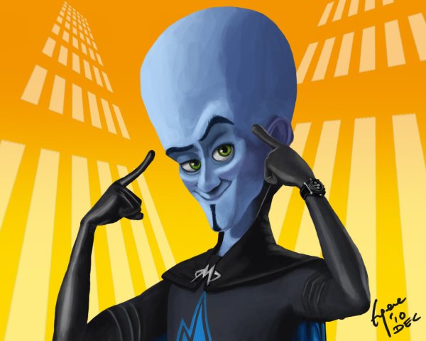 Синий человек из мультика