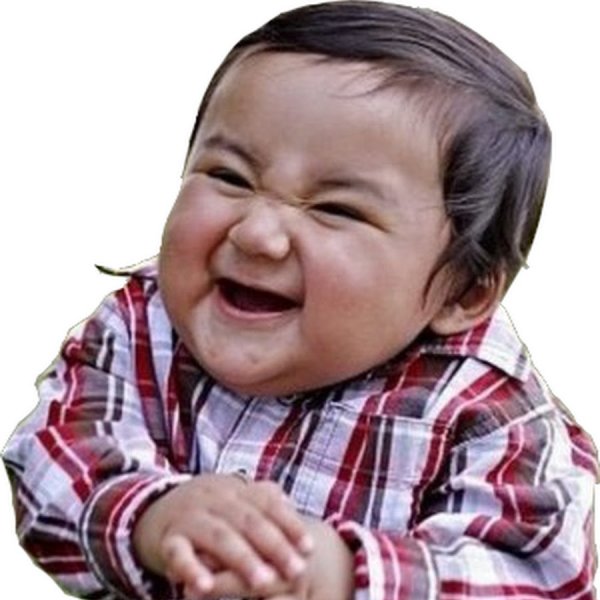 Ехидно смеющийся мальчик