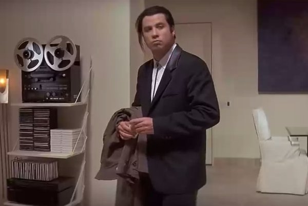 Джон Траволта Криминальное чтиво Мем