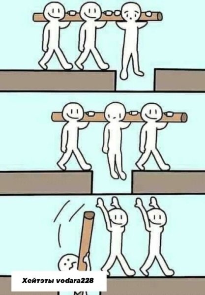 Мем про 3 человека с бревном