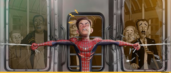 Человек паук 2 Тоби Магуайр поезд