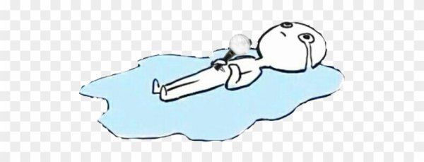 Лежит в луже слез