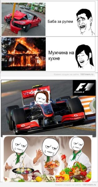 Баба за рулем Мем