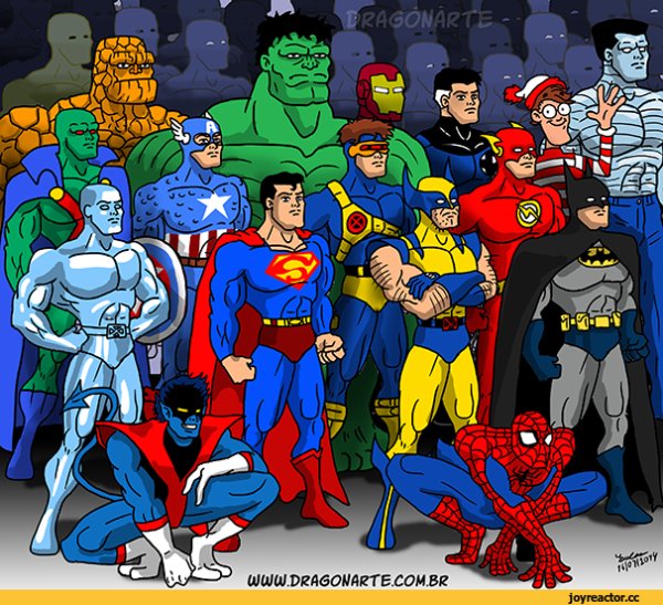 Человек паук и бэтмен