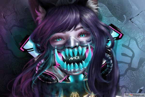 Киберпанк девушка в маске