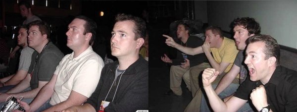 Мужики сидят на диване Мем