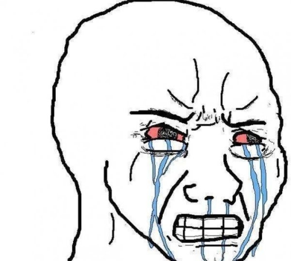 Мем с заплаканным лицом