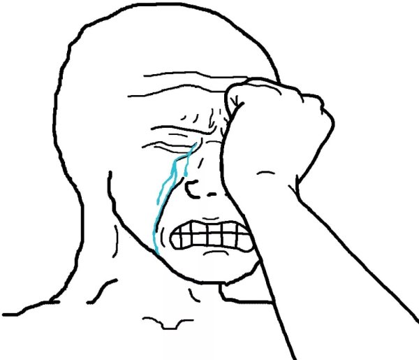 Wojak плачет