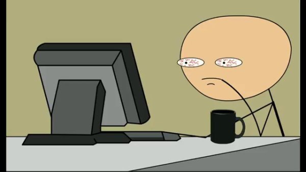 Человек за компом Мем