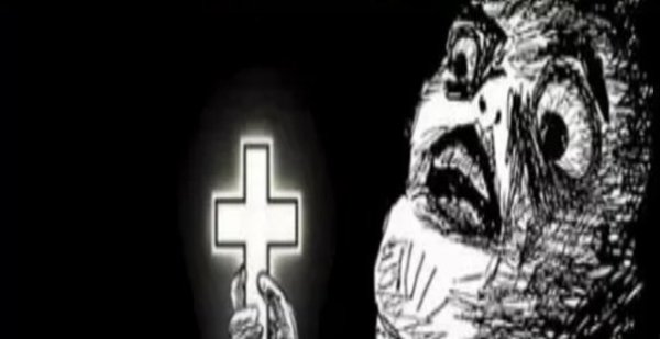 Чел с крестом Мем