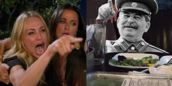 Два мужика показывают пальцем