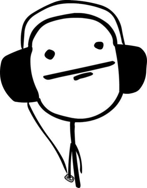 Человек с наушниками Мем