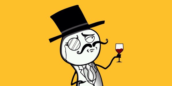 Чел с моноклем нарисованный