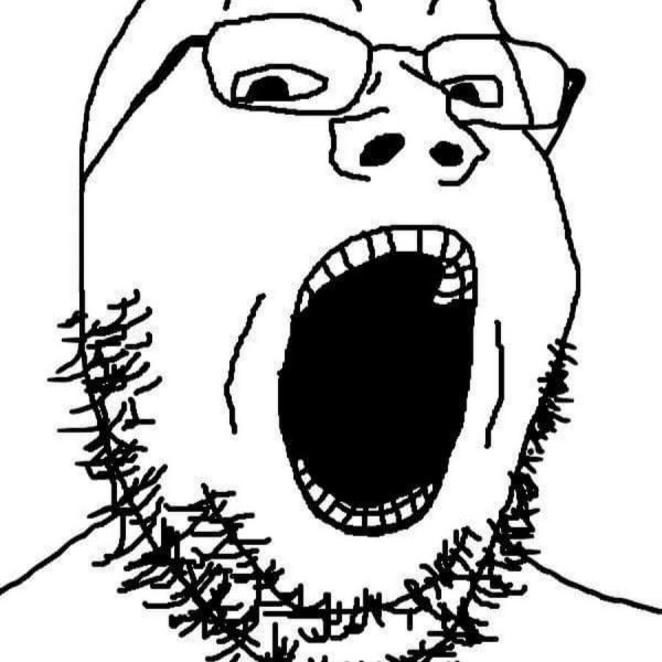 Wojak с открытым ртом