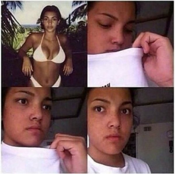 Реакция на фотографию девушки приколо