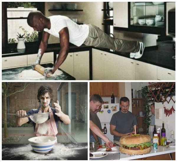 Мужчина готовит