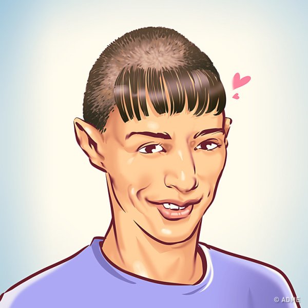 Стрижка гопника с челкой